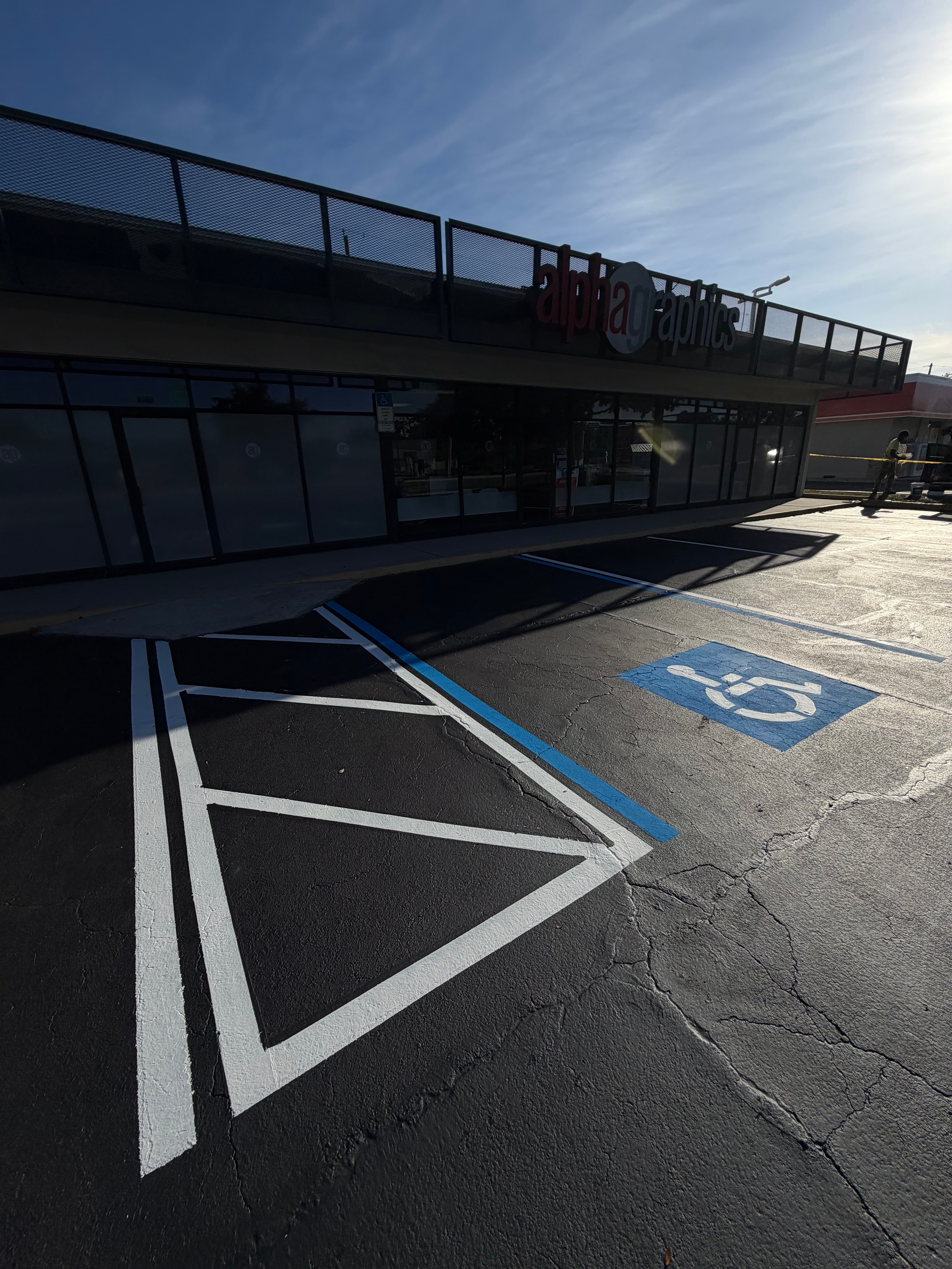 Completed ADA layout at sunset